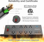 POWSAV 6 Ft WiFi Surge Protector - Image 7