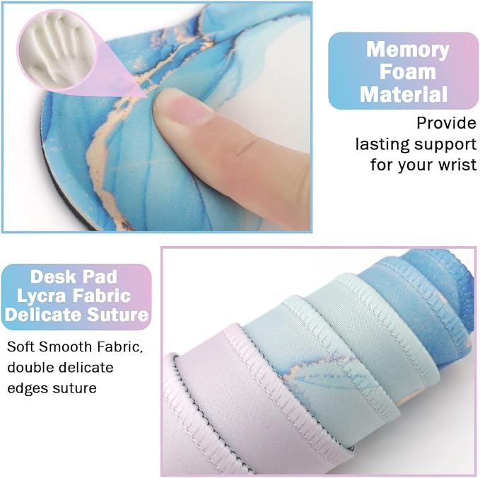 Large Mouse Pad Desk Dad, 4-in-1 Keyboard Wrist Rest Pad & Wrist Support Mouse - Image 3