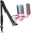FIFINE Gaming USB Microphone Kit, PC Streaming Recording Computer RGB by FIFINE
