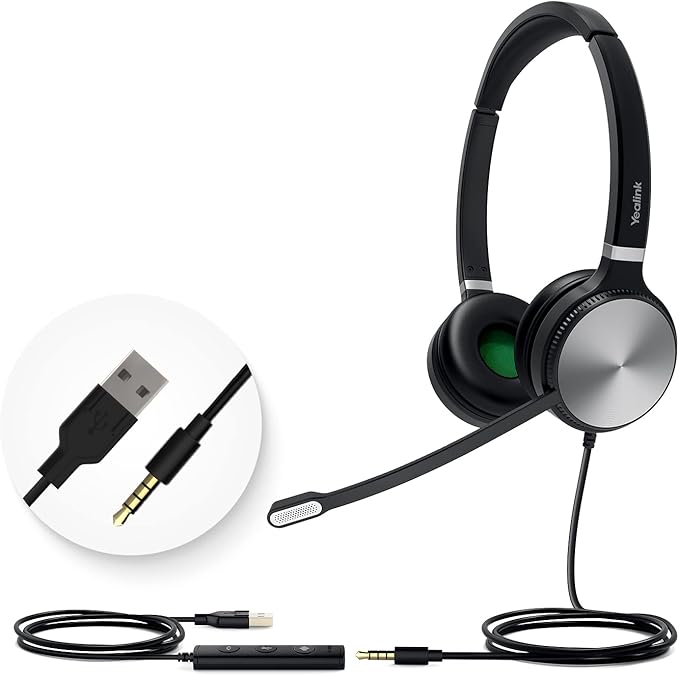 Yealink UH36 Professional USB Headset Wired Headphones by RedefineYourWorkplace