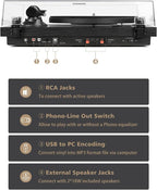 Record Player Vinyl Bluetooth Turntable - Image 4
