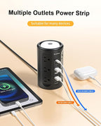 Power Strip Tower with Night Light, Power Strip Surge Protector with USB Ports - Image 6