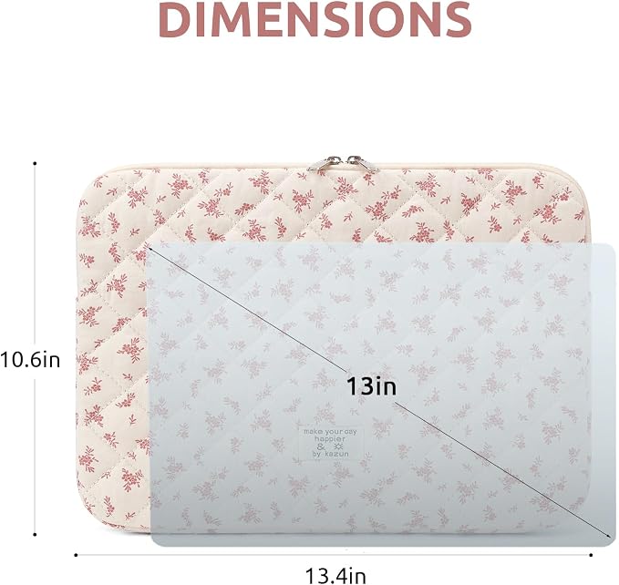 Puffy Laptop Sleeve 13-15.6 Inch Cute Quilted Laptop Protective Case Padded - Image 7