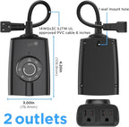 G-ELEK Outdoor Timer Outlet Waterproof, 24 Hour Outdoor Light Timer, Timers - Image 6