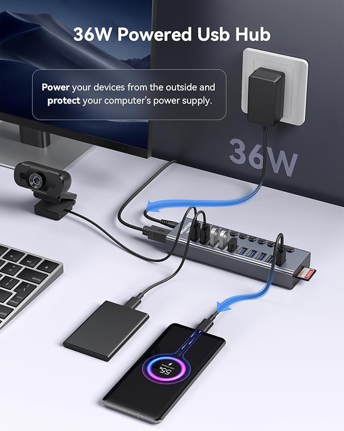 WENTER Powered USB Hub 3.0 - Image 4