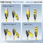 4 in 1 Spring Fast Charging Cable, 65W USB-C PD Multi Fast Charging, 1.2m/4ft - Image 5