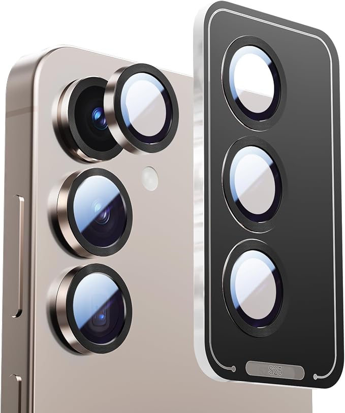 X-it Camera Lens Protector for Samsung S25, 9H Tempered Glass, Independent by X-it