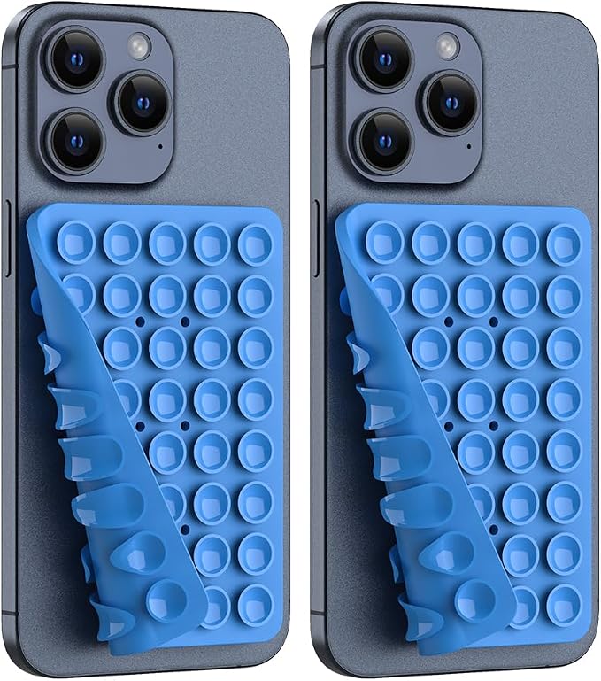 2PACK Silicone Double Sided Suction Phone Case Mount, Detachable Hands Free & by CMZZ