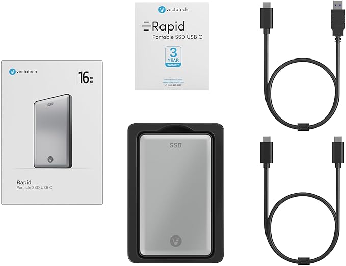 16TB External SSD USB-C Portable Solid State Drive | 3D NAND Flash | Rapid - Image 6