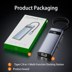 KAGO USB C to Ethernet HDMI Adapter, 8 in 1 Docking Station Hub, USB-A 2.0/3.0 - Image 9