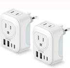 2 Pack European Travel Plug Adapter, VYLEE International Travel Adapter - Image 9