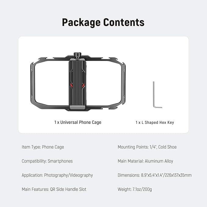 NEEWER Universal Phone Cage, Smartphone Video Rig - Image 7