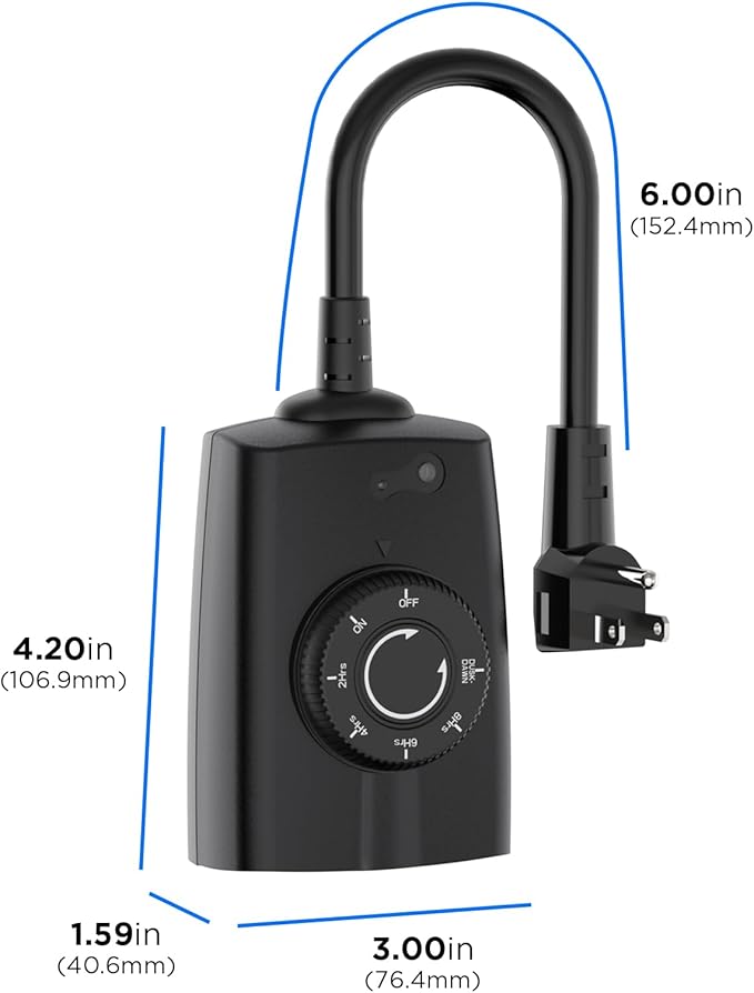 G-Homa Outdoor Timer, Dusk to Dawn Timer, Outdoor Light Timers Waterproof - Image 6