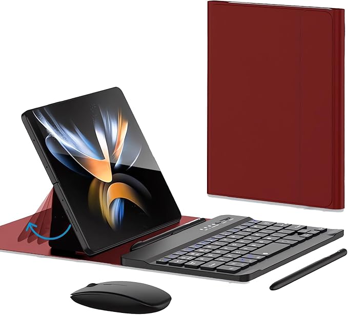 for Samsung Galaxy Z Fold 7 6 5 Keyboard and Mouse, Portable Mini 7.9 inch by voppton