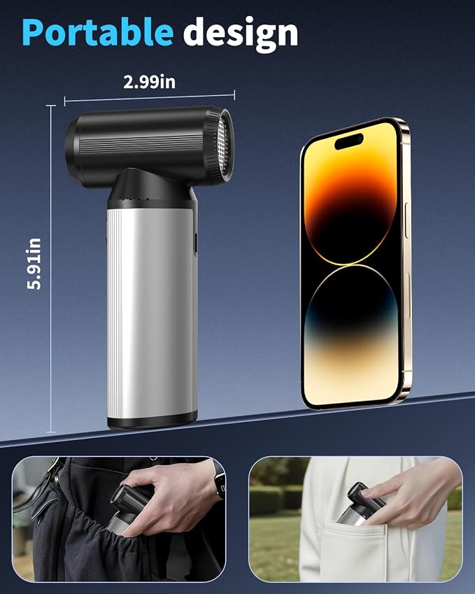 BOBYE Electric Compressed Air Duster & Keyboard Cleaner, 2-in-1 Blower & Vacuum - Image 9
