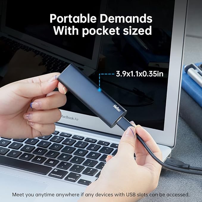 Netac 1TB Portable SSD USB 3.2 Gen 2 External Solid State Drive Backup Slim - Image 5