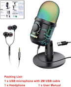 USB Microphone for PC, RGB Computer Microphone - Image 9