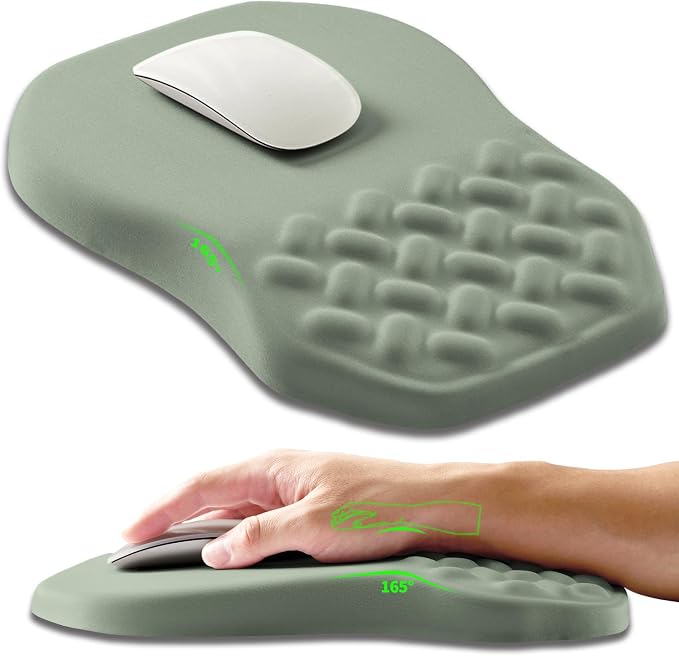 Ergonomic Slope Mouse Pad Wrist Support, Wrist Rest Mousepad by Armanza