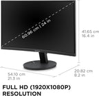 ViewSonic VA2416C 24 Inch Full HD 1080p Frameless Curved Monitor - Image 6
