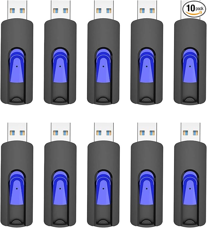 JUANWE 64GB Flash Drive 10 Pack USB Flash Drive Glide Pen Drive Large Capacity by JUANWE