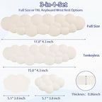 Cloud Wrist Rest Keyboard, Cloud Keyboard Wrist Pad Set - Image 6