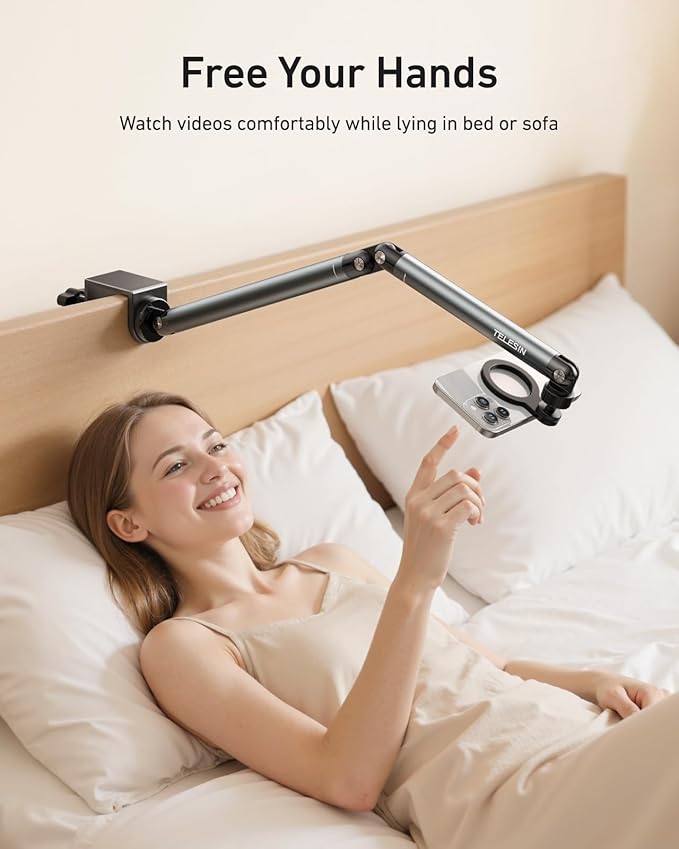 TELESIN Magnetic Phone Holder For Desk and Bed - Image 7