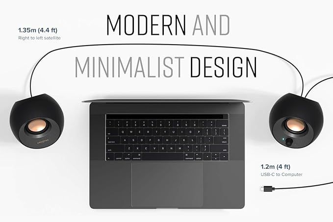Creative Pebble V3 Minimalistic 2.0 USB-C Desktop Speakers - Image 6