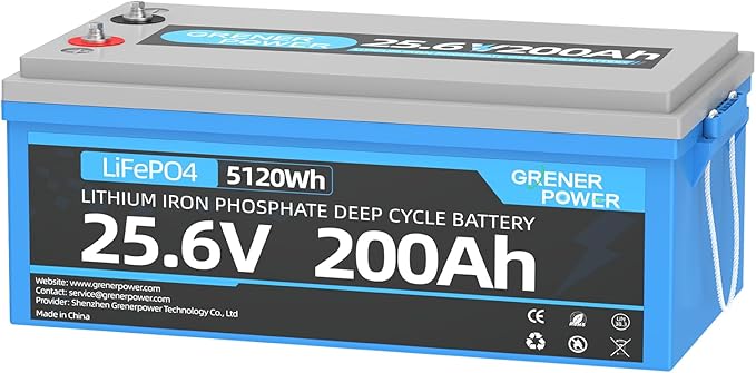 25.6V 200Ah LiFePO4 Battery by GreenLiFePO4onGRENERPOWER