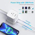 TOPREK Power Strip 25 FT Extra Long Extension Cord | Flat Plug Surge Protector - Image 4