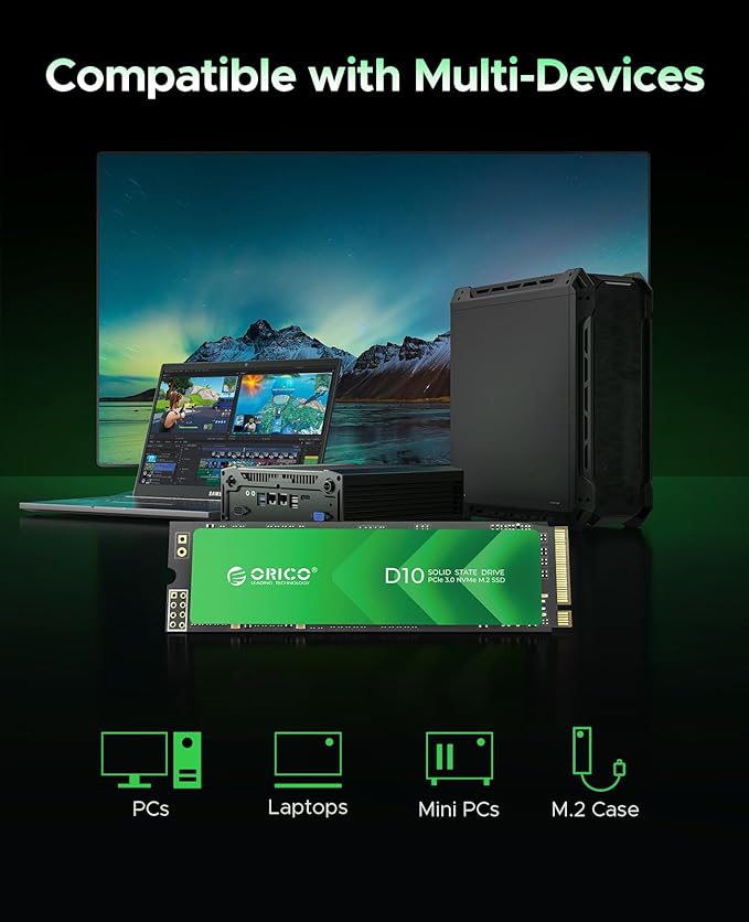 ORICO 2TB M.2 NVMe SSD, PCIe Gen3x4 2280 SSD - Image 5