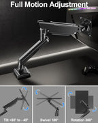 Single Monitor Mount Arm, Fits 13-32 Inch, Holds 4.4-22lbs, Full Motion - Image 5