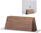muso wood Vertical Laptop Stand, Walnut Laptop Holder Desktop Stand by Musowood