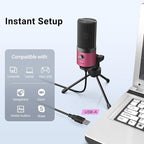 FIFINE USB Podcast Condenser Microphone Recording On Laptop, No Need Sound Card - Image 2