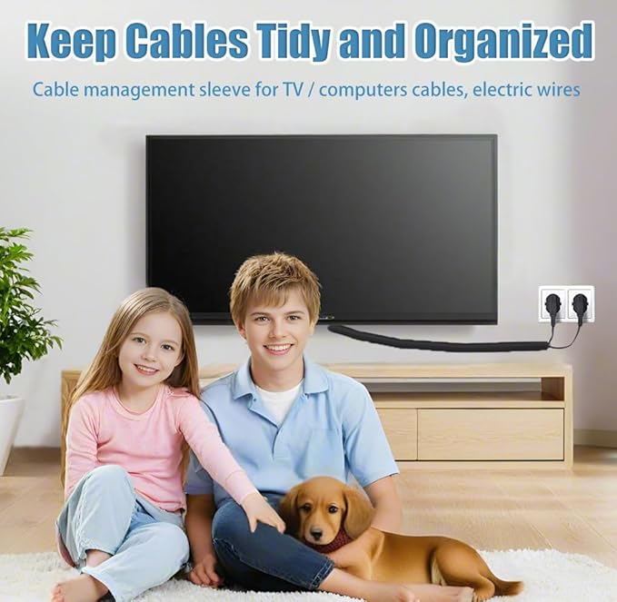 1 inch Cord Protectors from Pets No Chew, 10ft Wire Protector Cord Covers - Image 4