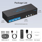 4K144Hz HDMI + 2 Displayport KVM Switch 3 Monitors 3 Computers 8K USB 3.0 KVM - Image 7