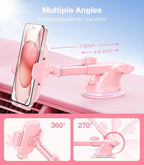 VICSEED Pink Phone Holder for Your Car Dashboard Windshield Air Vent Car Phone - Image 5
