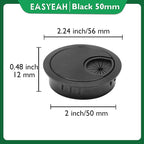 1 Pcs Desk Grommet 2" / 50 mm, Desk Cord Hole Cover, Cable Grommet Metal Zinc - Image 8
