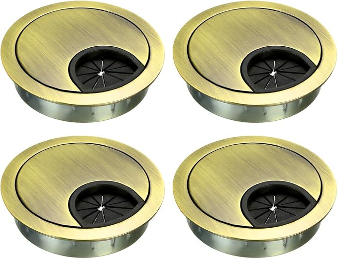 uxcell Cable Hole Cover, 2.1Inch/53mm Zinc Alloy Desk Wire Cord Cable Grommets by uxcell