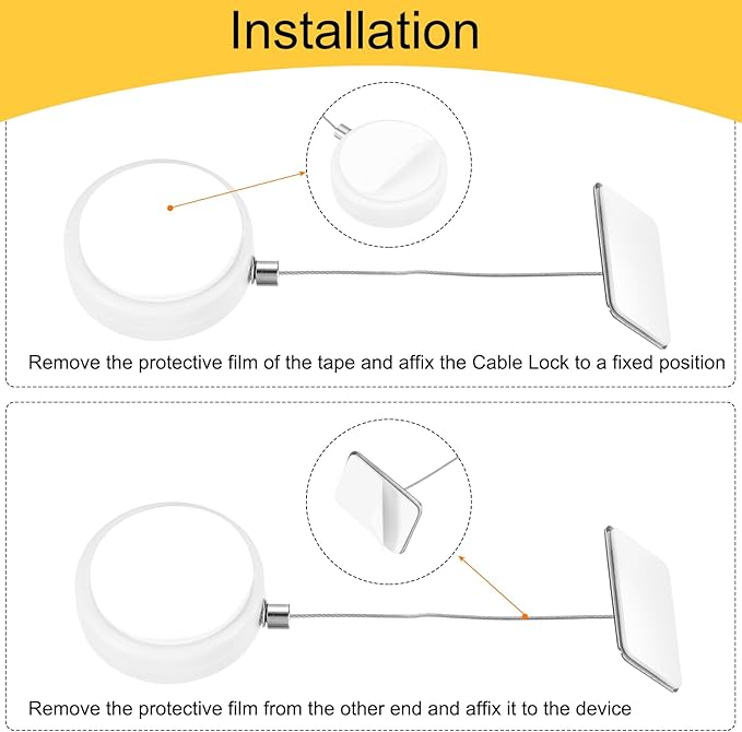 MECCANIXITY 3.3ft Retractable Cable Lock - Image 6