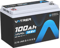 12V 100AH Low Temp Cutoff LiFePO4 Deep Cycle Battery by VATRERPOWER