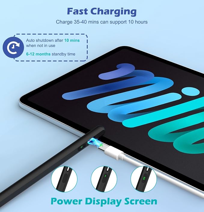 Moko Stylus Pens for Touch Screens, Fast Charge Stylus Pen for Apple - Image 3