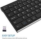Arteck 2.4G Wireless Keyboard Stainless Steel Ultra Slim Full Size Keyboard - Image 3