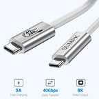 240W USB C Cable 6.6FT 2 Packs, USB4 Cable - Image 2