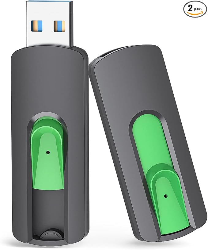Aiibe 128GB Flash Drive 3.0 2 Pack, Upgraded 130MB/s USB 3.0 Flash Drive High by Aiibe