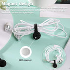 Viaky 6 Pcs Black Magnetic Cable Clips Organizer Earbuds Cords Winder Bookmark - Image 5