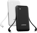 Alongza Portable Charger Built-in Cables and AC Wall Plug, Slim Fast Charging by Alongza