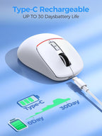 R108 Wireless Bluetooth Mouse – Dual Bluetooth ＆ 2.4GHz USB Receiver, 4 DPI - Image 6