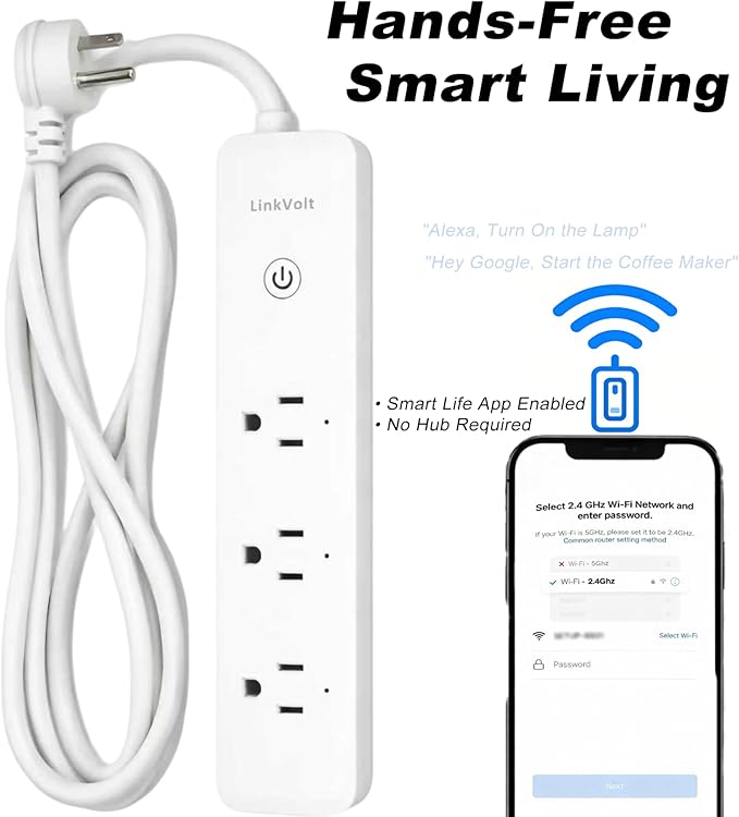 LINKVOLT Smart Power Strip WiFi Surge Protector Alexa Google Home Voice Control - Image 4