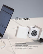 Allocacoc PowerCube Original 5 outlets, Surge Protector Wall Plug Charger - Image 4