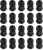 Cable Gland 20 Pack 1/4" NPT Waterproof Adjustable Connector Strain Relief Cord by CGELE
